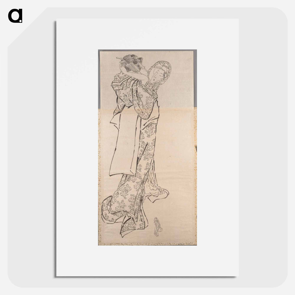 Katsushika Hokusai's woman. Album of Sketches - Katsushika Hokusai Poster.