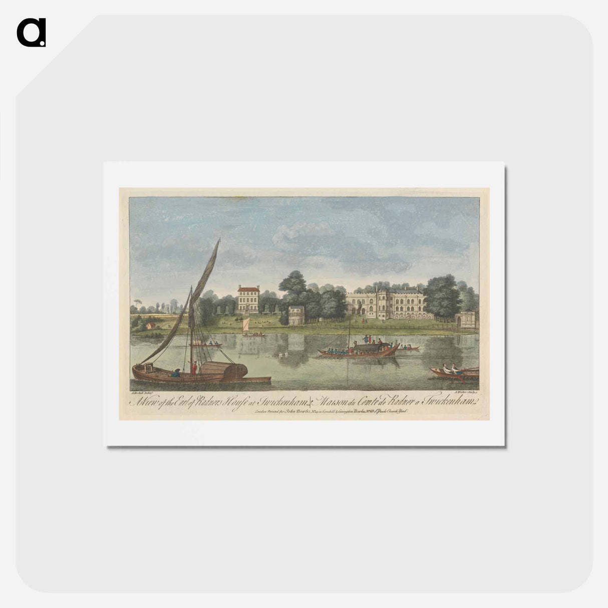 アートポストカード-A View of the Earl of Radnor's House at Twickenham
- イェール大学アートギャラリー Postcard.