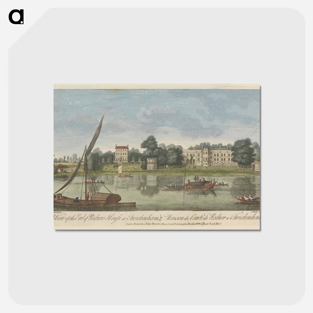 アートポストカード-A View of the Earl of Radnor's House at Twickenham
- イェール大学アートギャラリー Postcard.