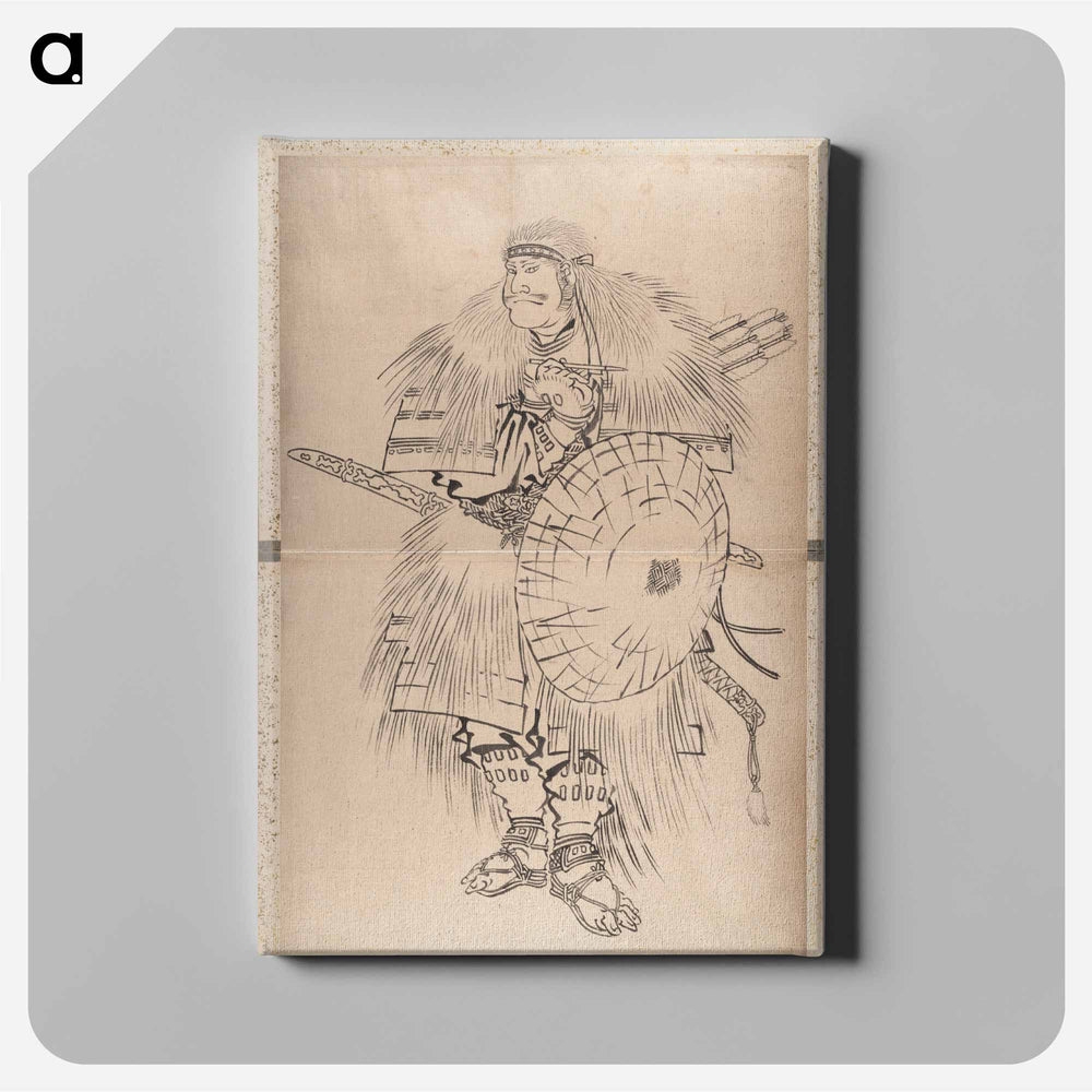 Katsushika Hokusai's samurai, Album of Sketches - Katsushika Hokusai Canvas.
