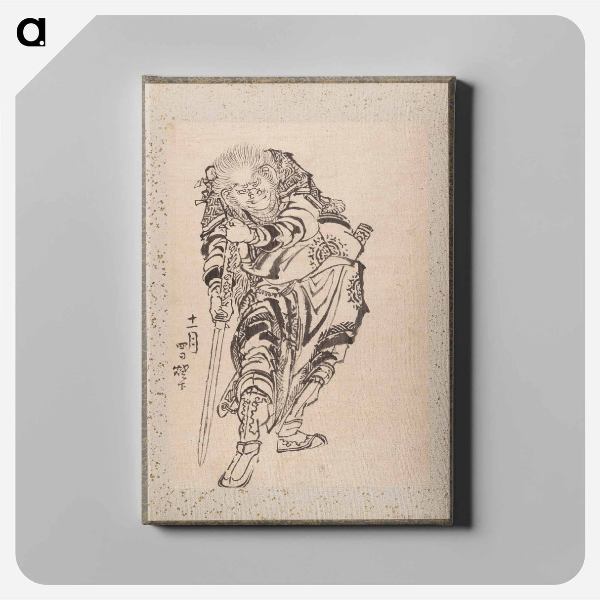 Katsushika Hokusai's samurai, Album of Sketches - Katsushika Hokusai Canvas.