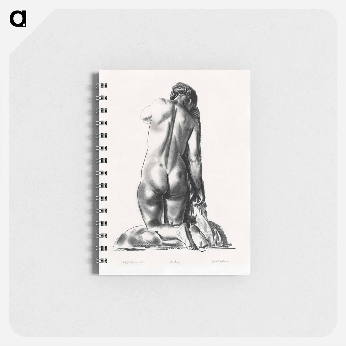 アートメモ帳-Nude Study, Woman Kneeling on a Pillow
- ボストン公共図書館 Memo.