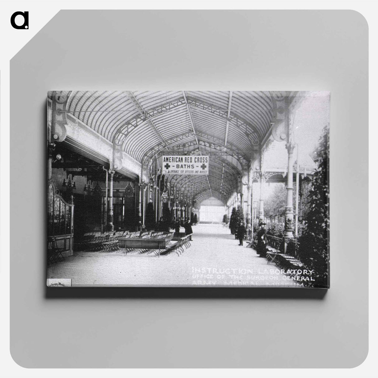 アートパネル-U.S. Army Base Hospital No. 36, Vittel, France, Arcade - American Red Cross Baths
- 国立医学図書館 Canvas.