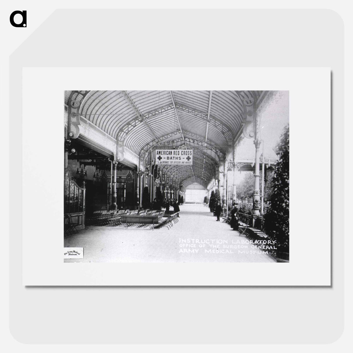 アートポスター-U.S. Army Base Hospital No. 36, Vittel, France, Arcade - American Red Cross Baths
- 国立医学図書館 Poster.