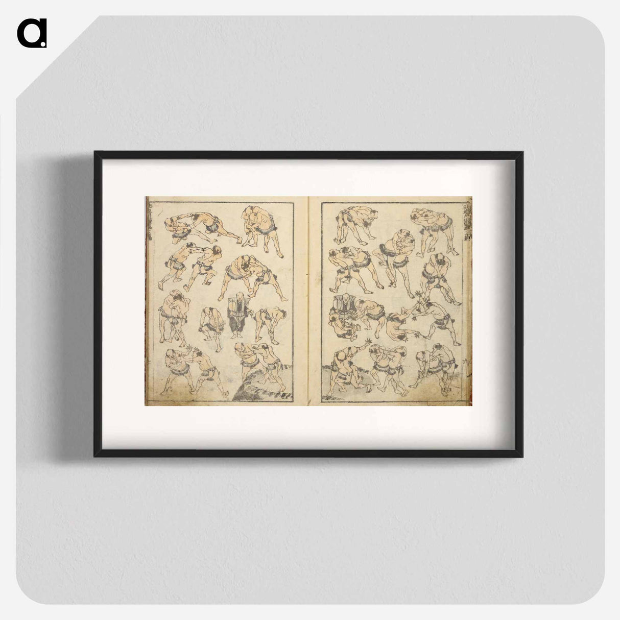 アートポスター-Random sketches by Hokusai volumes 1 to 11 - 葛飾 北斎 Poster.