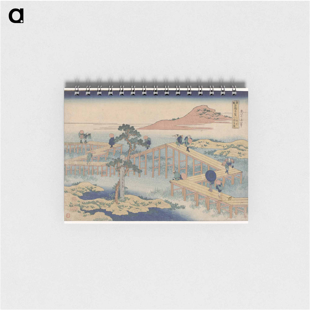 Ancient View of Yatsuhashi in Mikawa Province - 葛飾 北斎 Memo.