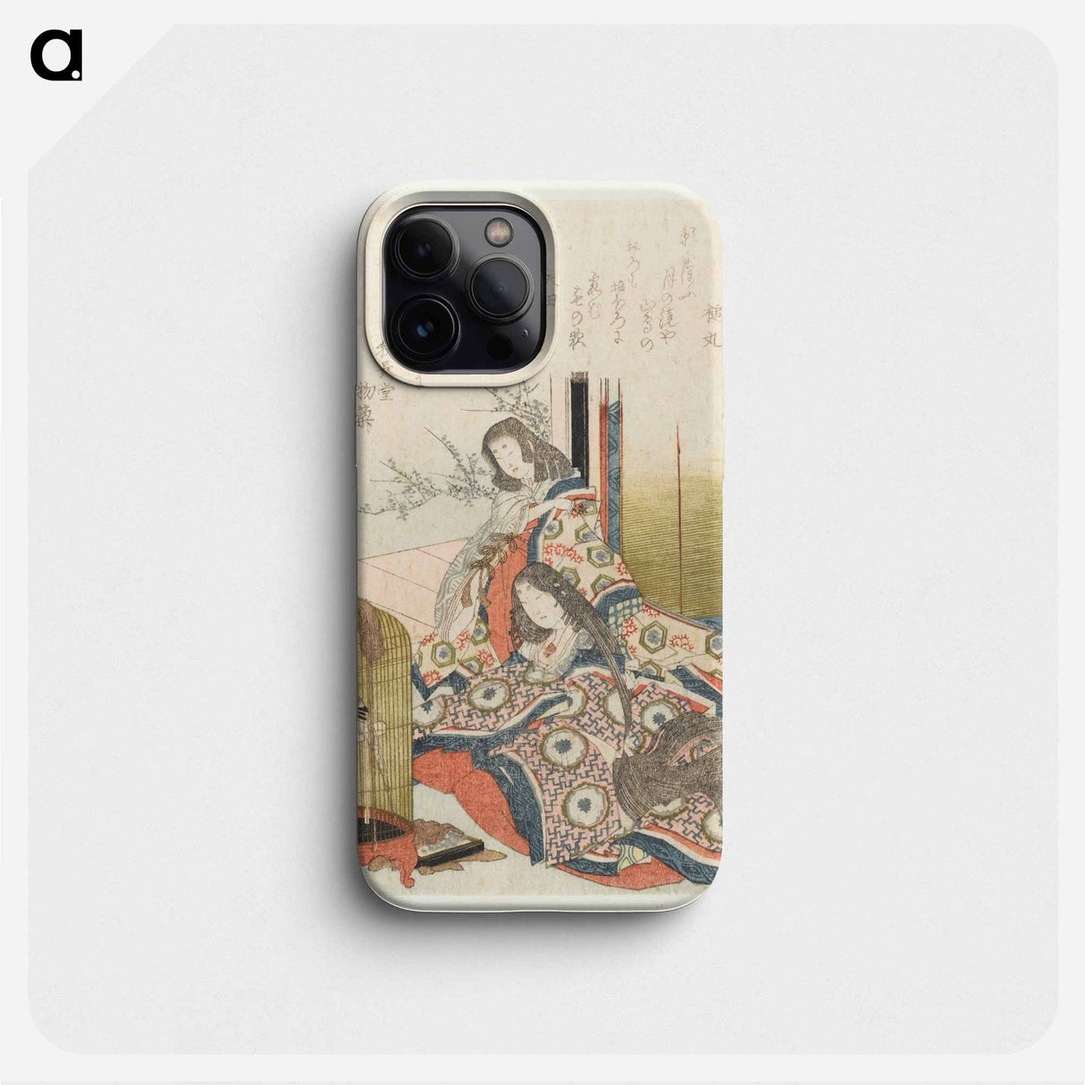 Two court ladies in clothing from the Heian period - Katsushika Hokusai Phone Case.