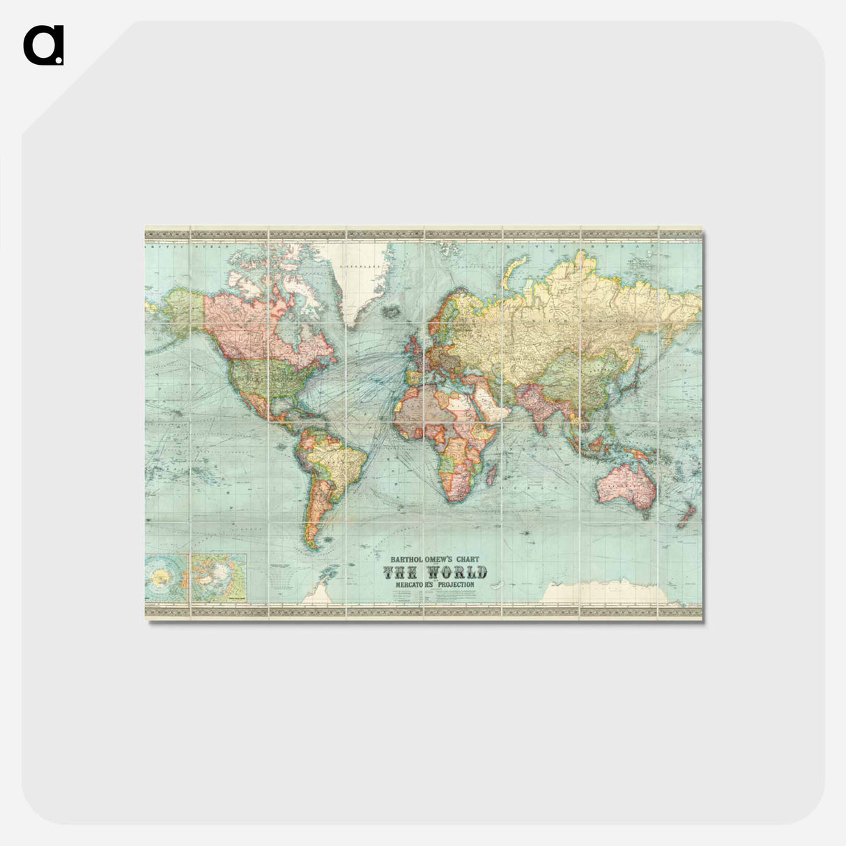 アートポストカード-Bartholomew's World Chart
- ボストン公共図書館 Postcard.