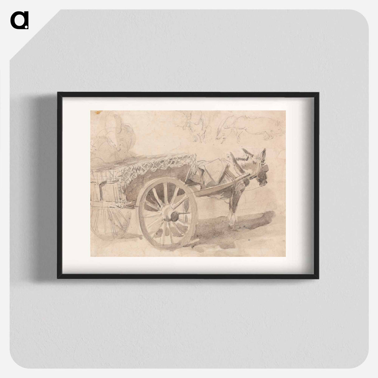 アートポスター-A Mule or Donkey, Harnessed to a Farm Cart, with Other Sketches at Top
- イェール大学アートギャラリー Poster.