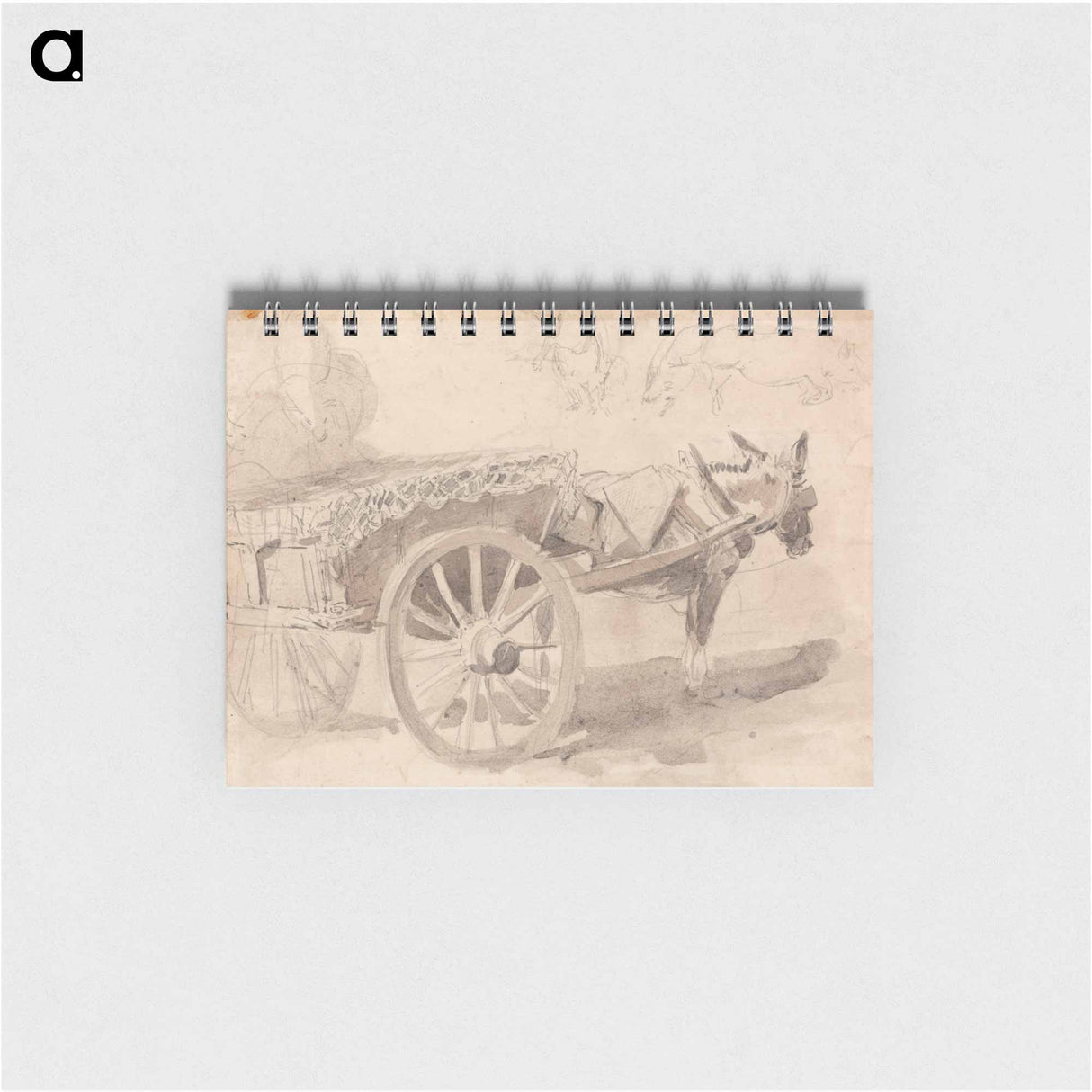 アートメモ帳-A Mule or Donkey, Harnessed to a Farm Cart, with Other Sketches at Top
- イェール大学アートギャラリー Memo.