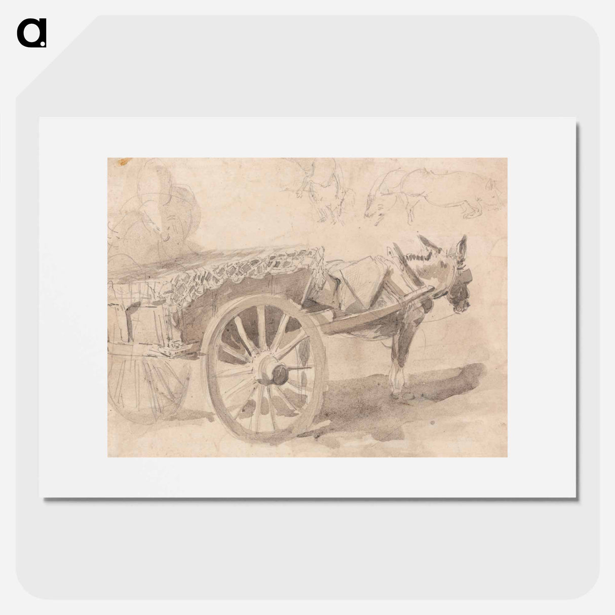 アートポスター-A Mule or Donkey, Harnessed to a Farm Cart, with Other Sketches at Top
- イェール大学アートギャラリー Poster.