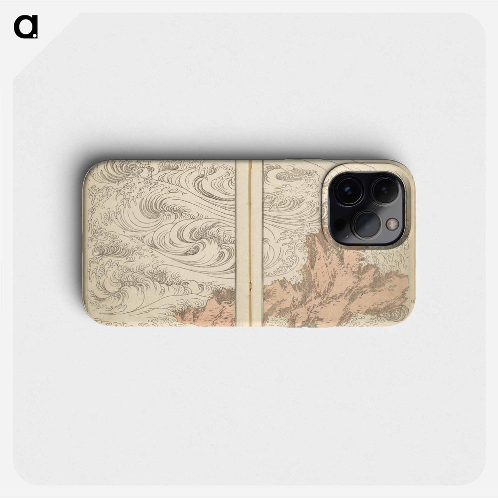 Hokusai's Whirlpool at Awa - Katsushika Hokusai Phone Case.