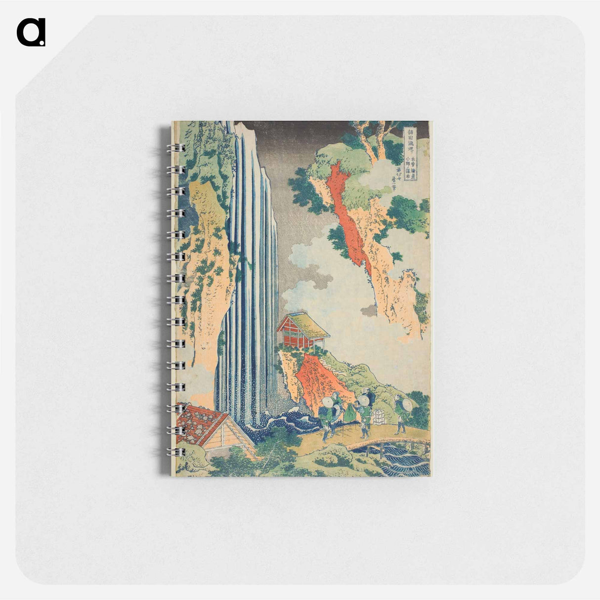 Hokusai's The Waterfall at Ono on the Kisokaidō - 葛飾 北斎 Memo.