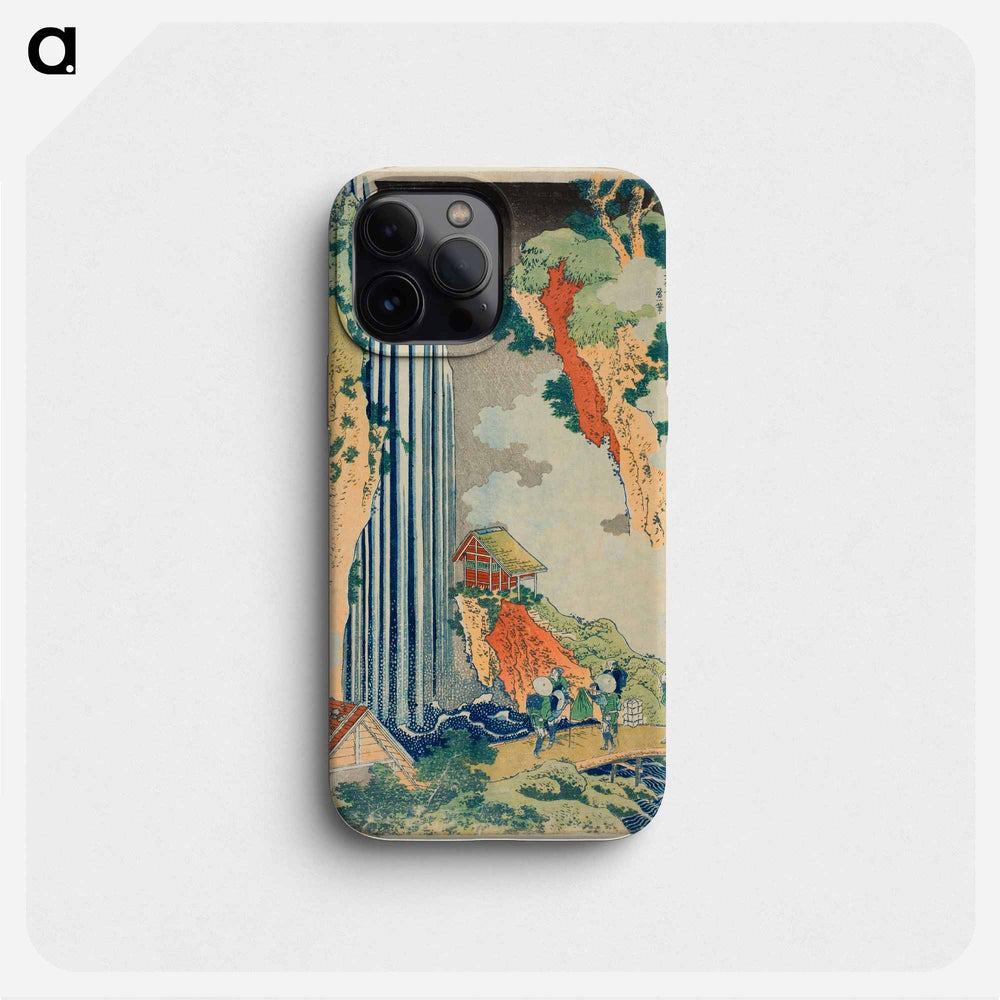 Hokusai's The Waterfall at Ono on the Kisokaidō - Katsushika Hokusai Phone Case.