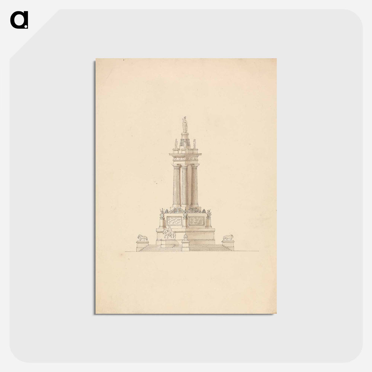アートポストカード-Design for a Naval Monument: Elevation
- イェール大学アートギャラリー Postcard.