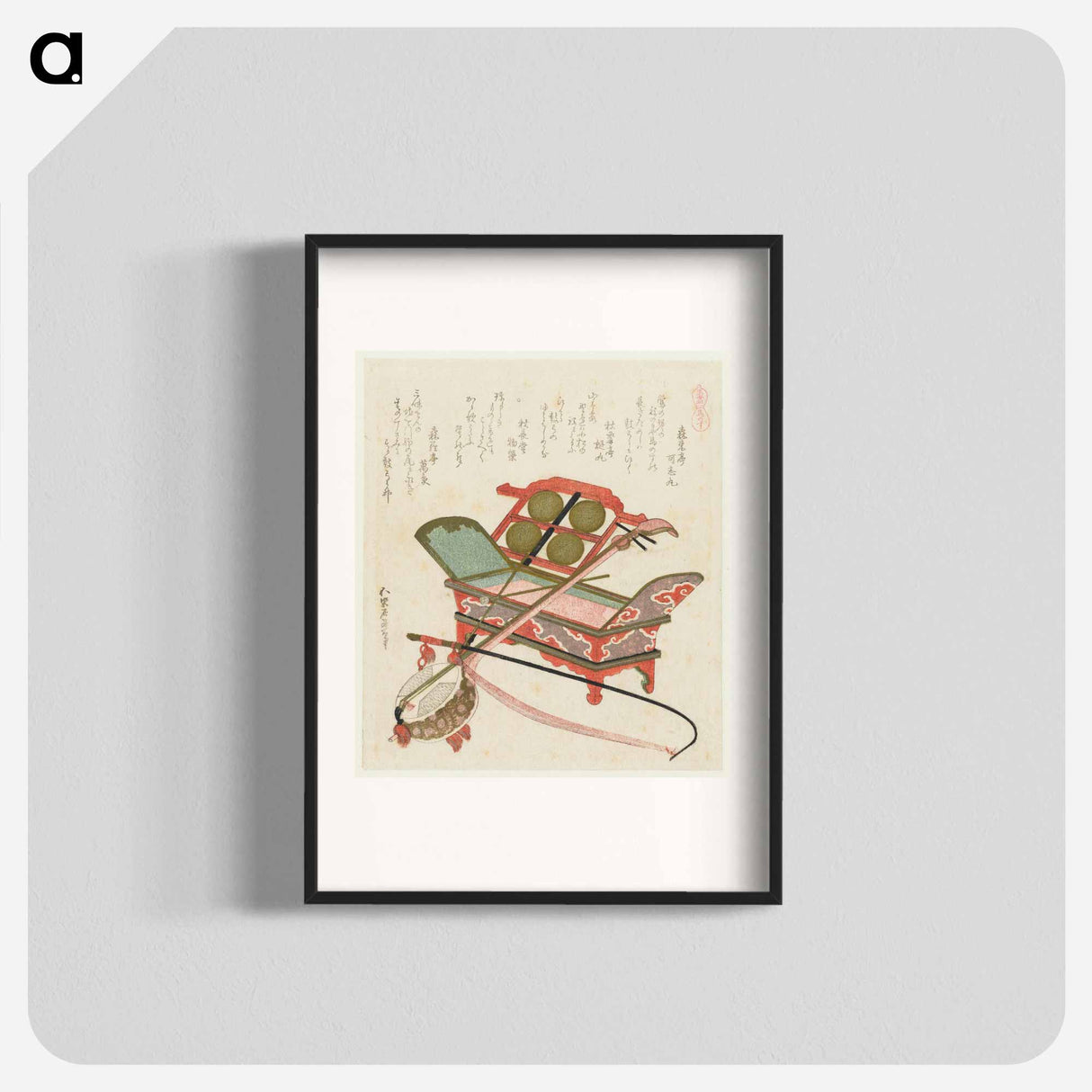 A comparison of Genroku poems and shells - Katsushika Hokusai Poster.