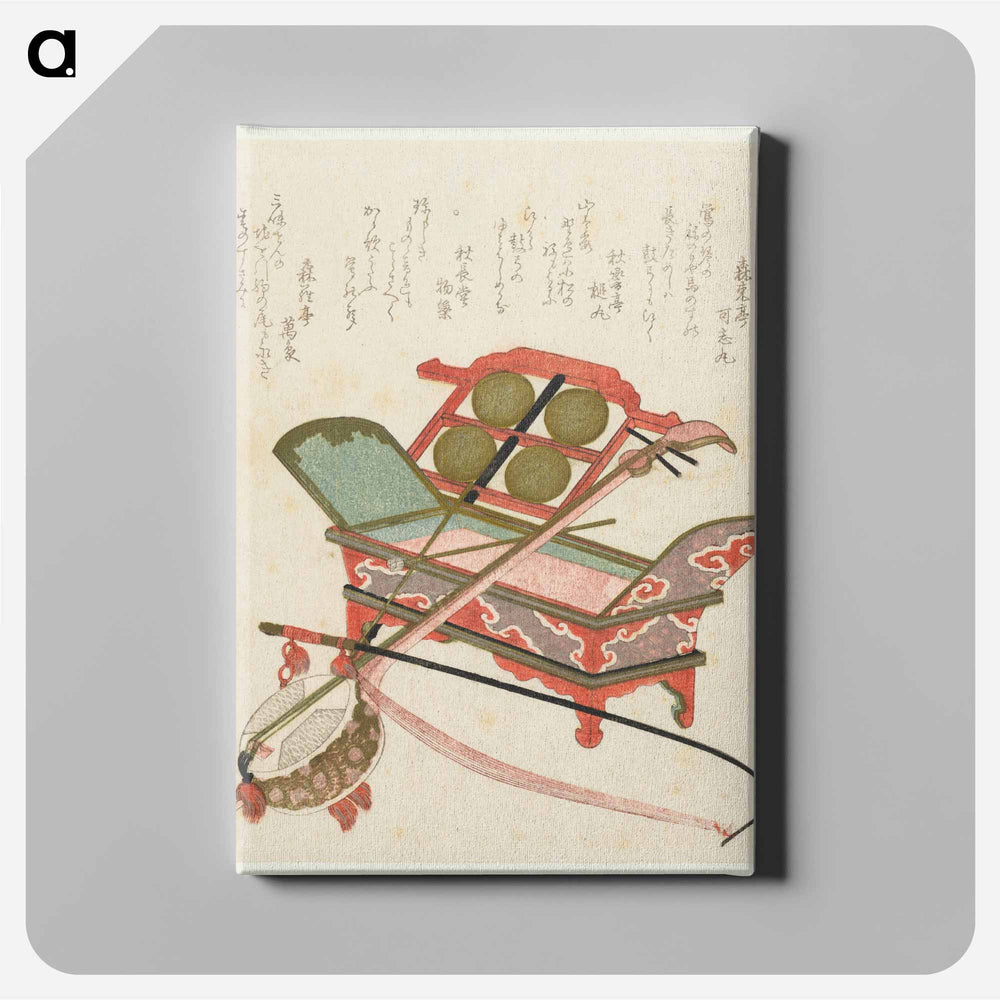 A comparison of Genroku poems and shells - Katsushika Hokusai Canvas.