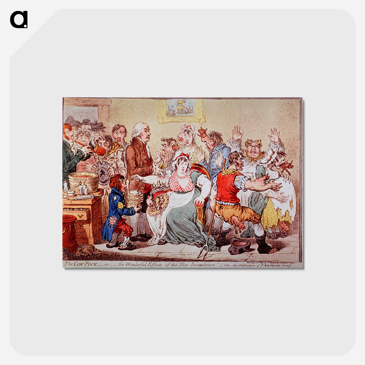 アートポストカード-Cow Pock-or-the Wonderful Effects of the New Inoculation!: Vide-the Publications of ye Anti-Vaccine Society
- 国立医学図書館 Postcard.