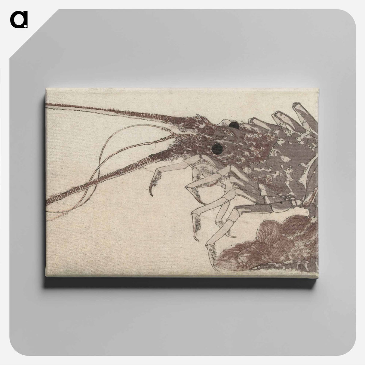 Hokusai's Large Lobster - Katsushika Hokusai Canvas.