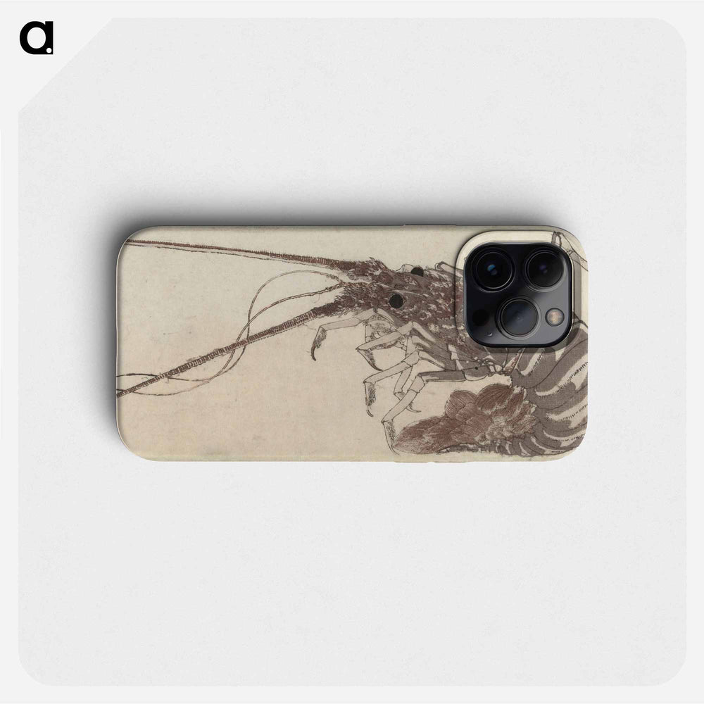 Hokusai's Large Lobster - Katsushika Hokusai Phone Case.