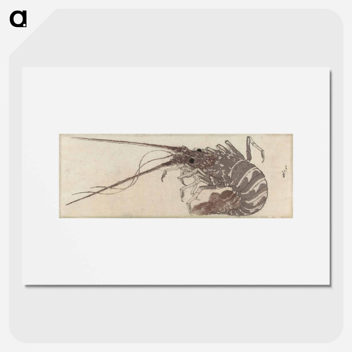 Hokusai's Large Lobster - Katsushika Hokusai Poster.