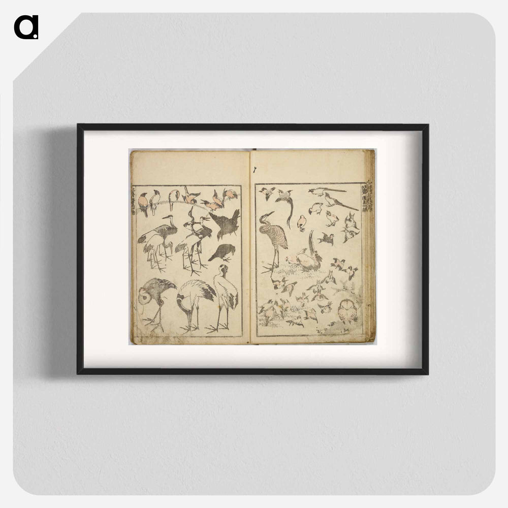 Random sketches by Hokusai volumes 1 to 11 - Katsushika Hokusai Poster.