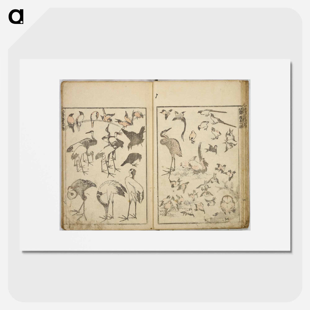 Random sketches by Hokusai volumes 1 to 11 - Katsushika Hokusai Poster.