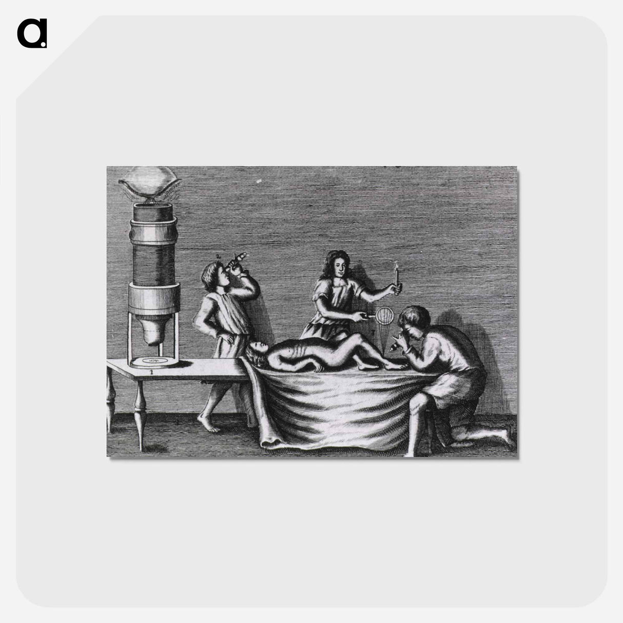 アートポストカード-Microscopical Examination of a Leg Wound
- 国立医学図書館 Postcard.