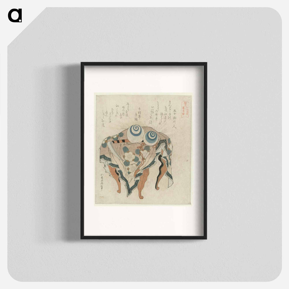 A comparison of Genroku poems and shells - Katsushika Hokusai Poster.