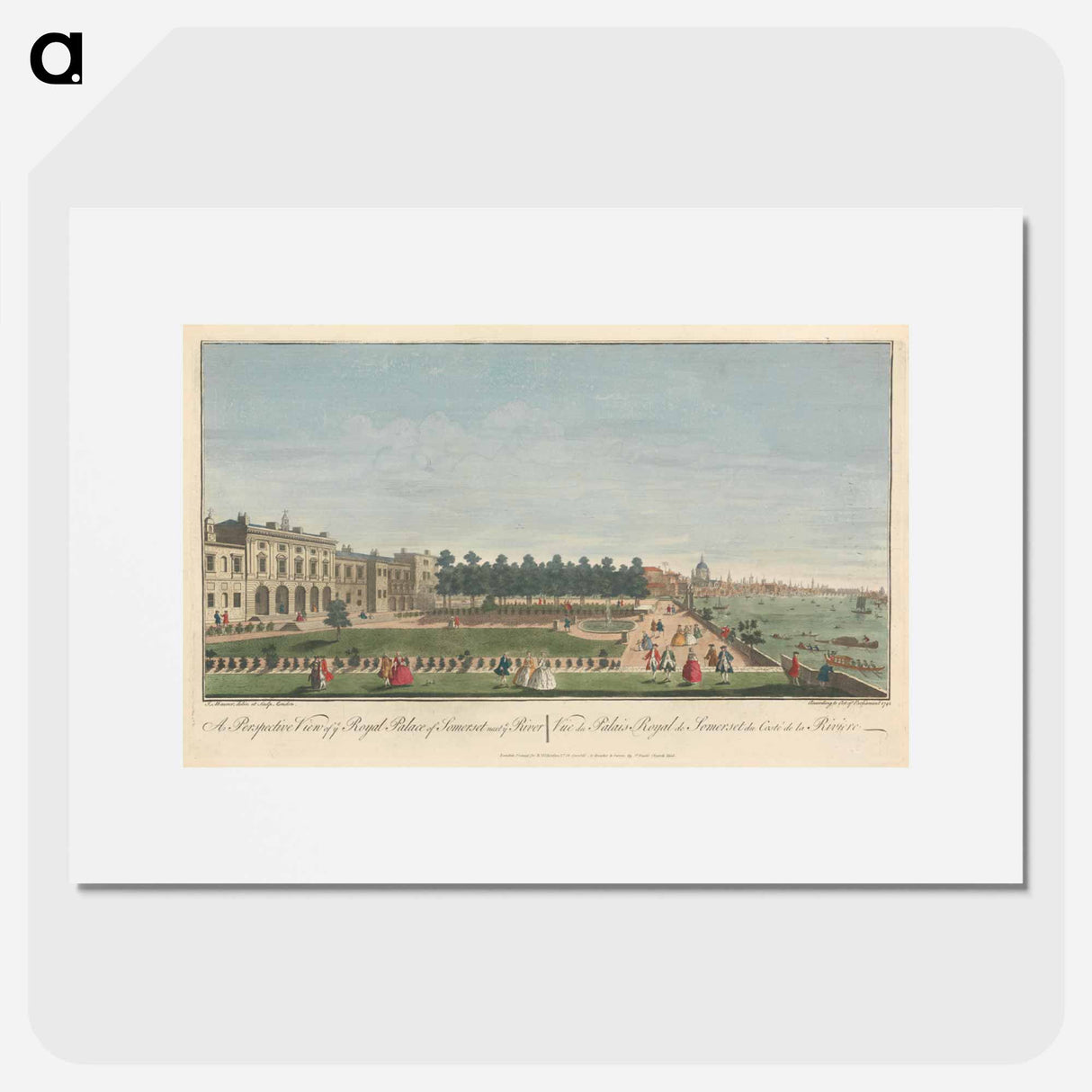 アートポスター-A Perspective of ye Royal Palace of Somerset next ye River
- イェール大学アートギャラリー Poster.