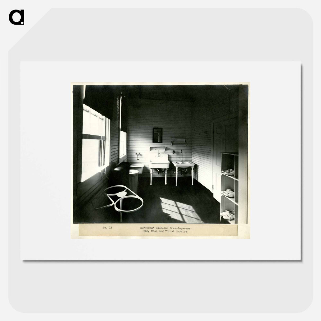 アートポスター-Surgeons' Wash and Dressing-room, Ear, Nose and Throat Service
- 国立医学図書館 Poster.