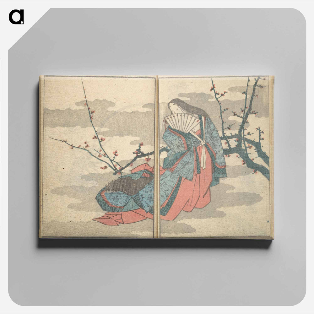 Picture Book with Mixed Verses on Jōruri (Puppet Theater) - Katsushika Hokusai Canvas.