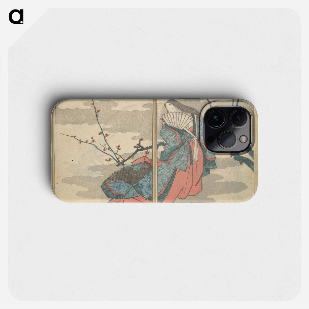 Picture Book with Mixed Verses on Jōruri (Puppet Theater) - Katsushika Hokusai Phone Case.