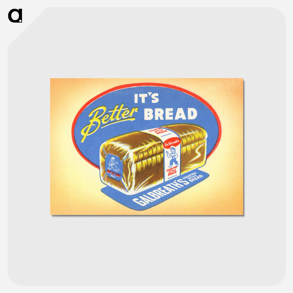 アートポストカード-Galbreath's Country Style Bread
- ボストン公共図書館 Postcard.