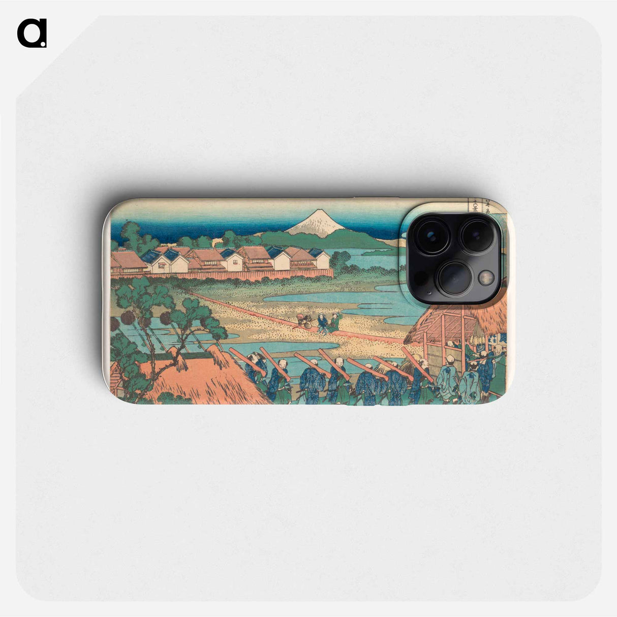 Fuji Seen in the Distance from Senju Pleasure Quarter - Katsushika Hokusai Phone Case.