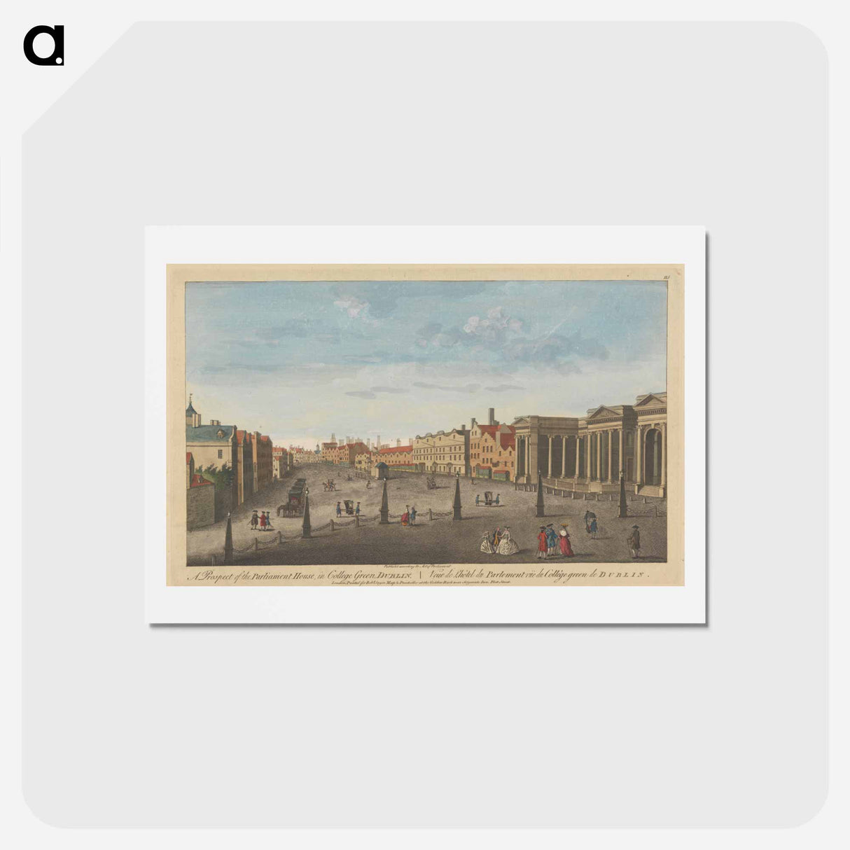 アートポストカード-A Prospect of the Parliament House, in College Green, Dublin
- イェール大学アートギャラリー Postcard.