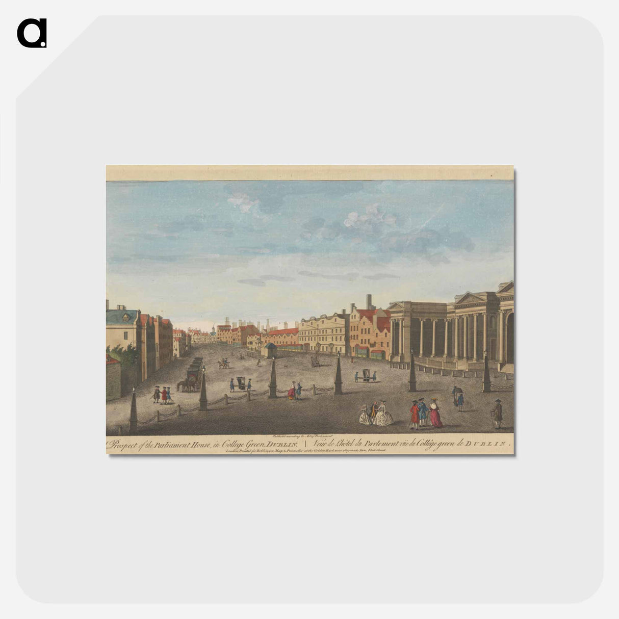 アートポストカード-A Prospect of the Parliament House, in College Green, Dublin
- イェール大学アートギャラリー Postcard.