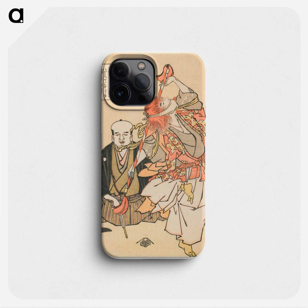 Staff-Waving Dance - Katsushika Hokusai Phone Case.