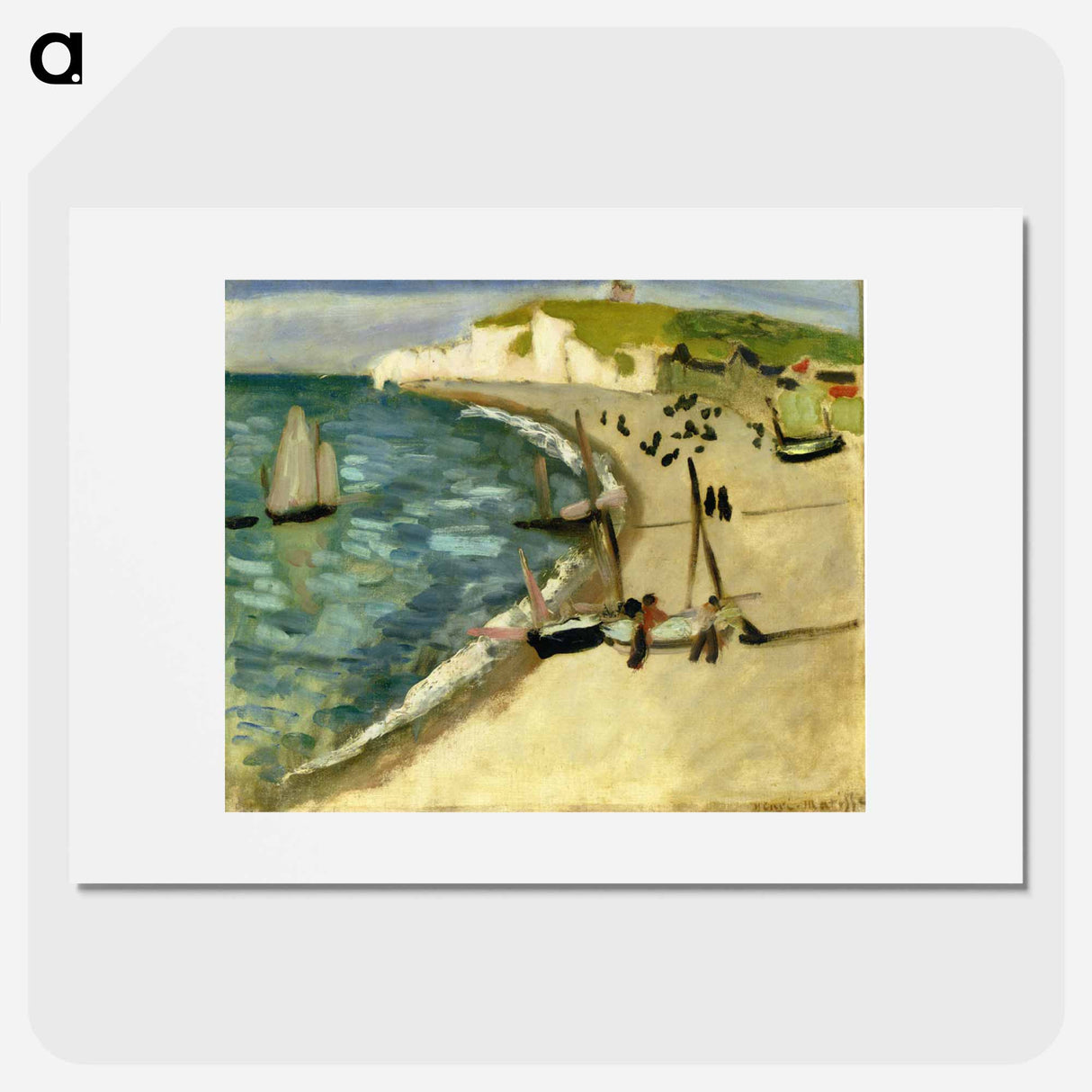 アートポスター-Aht Amont Cliffs at Etretat - アンリ マティス Poster.