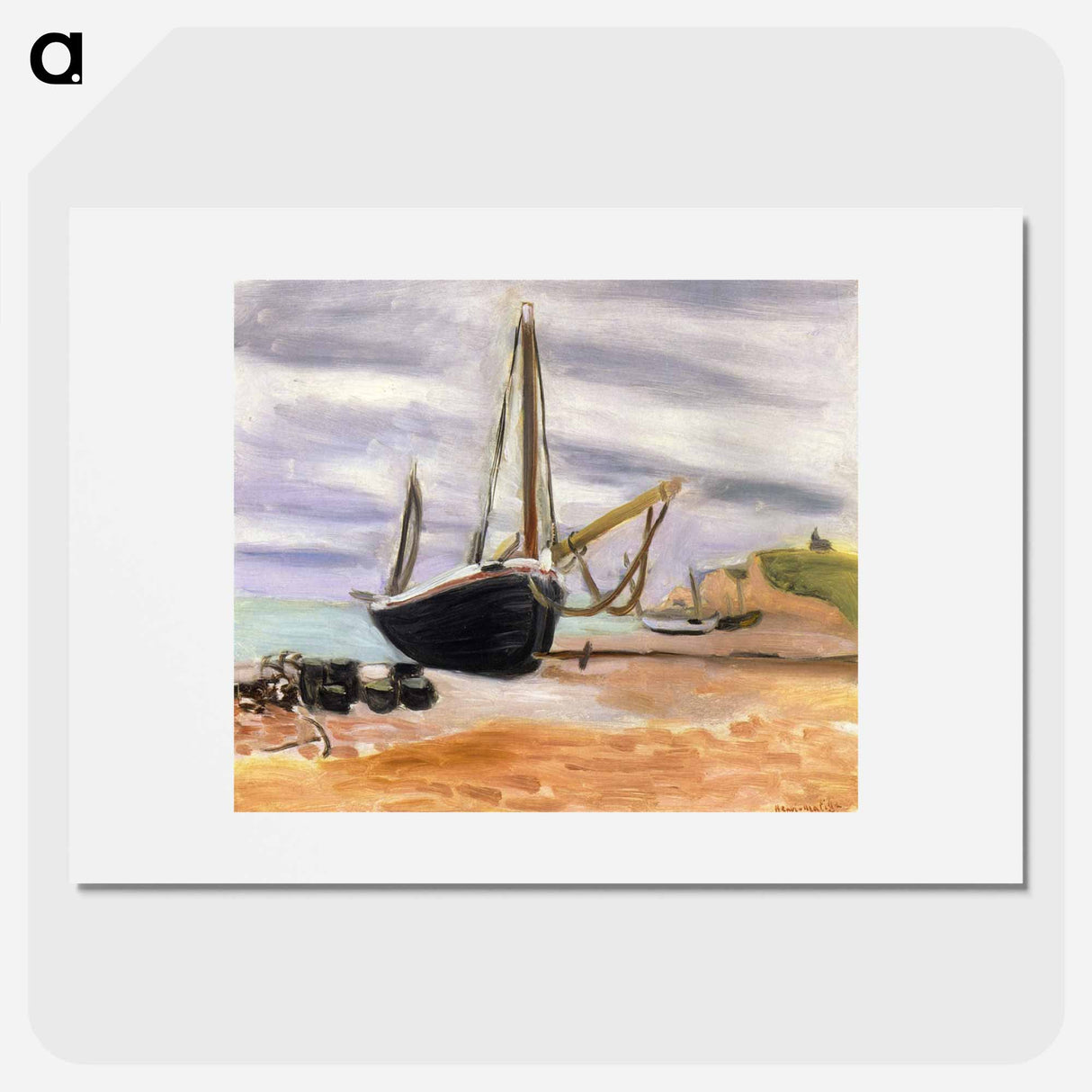 アートポスター-Boats at Etretat - アンリ マティス Poster.