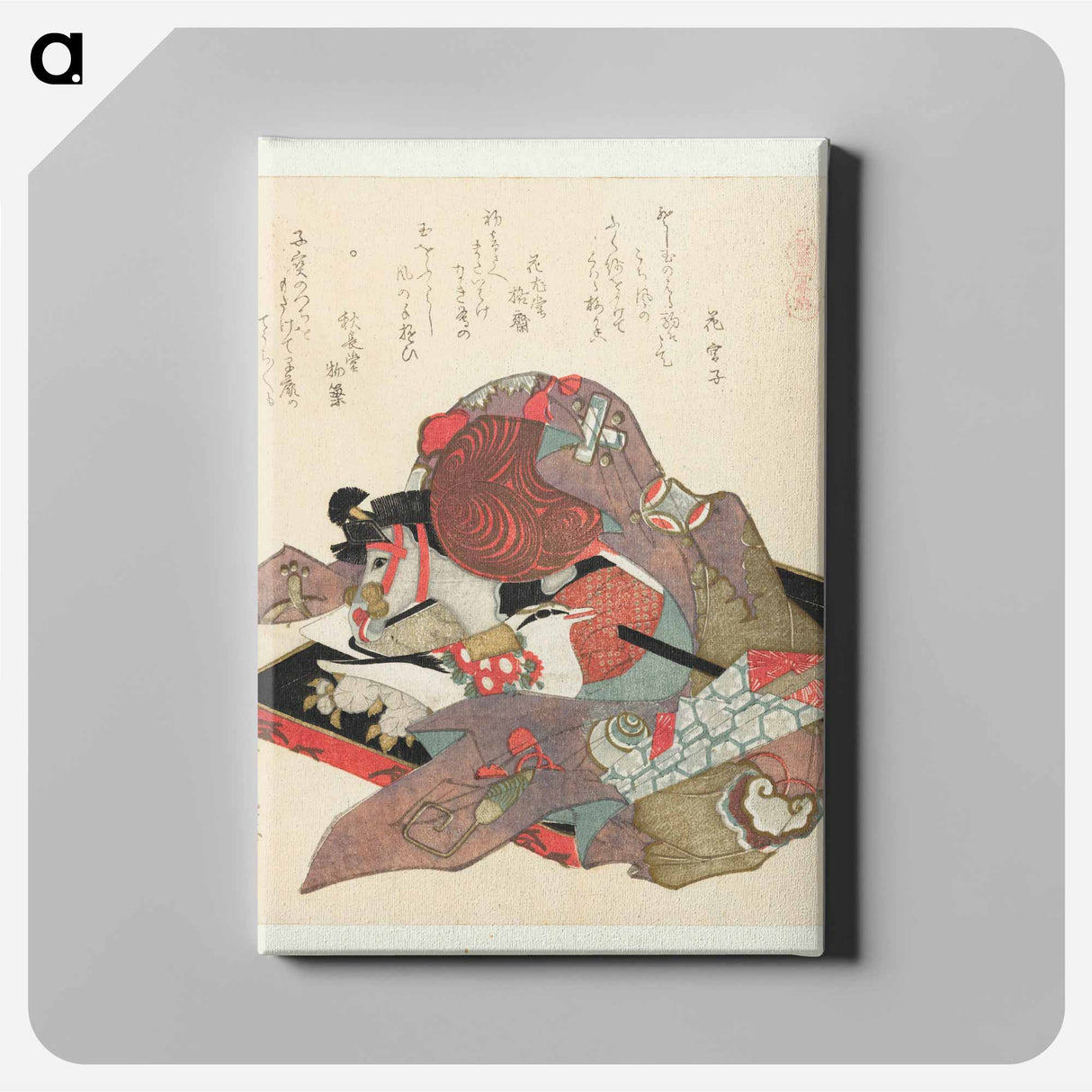 A comparison of Genroku poems and shells - Katsushika Hokusai Canvas.