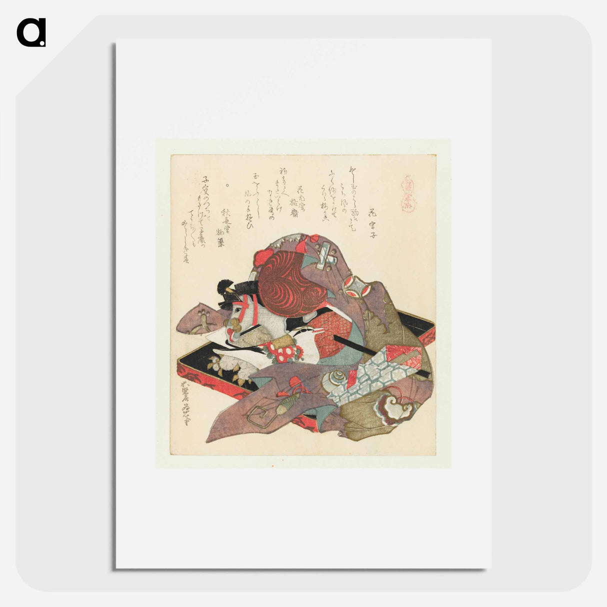 A comparison of Genroku poems and shells - Katsushika Hokusai Poster.