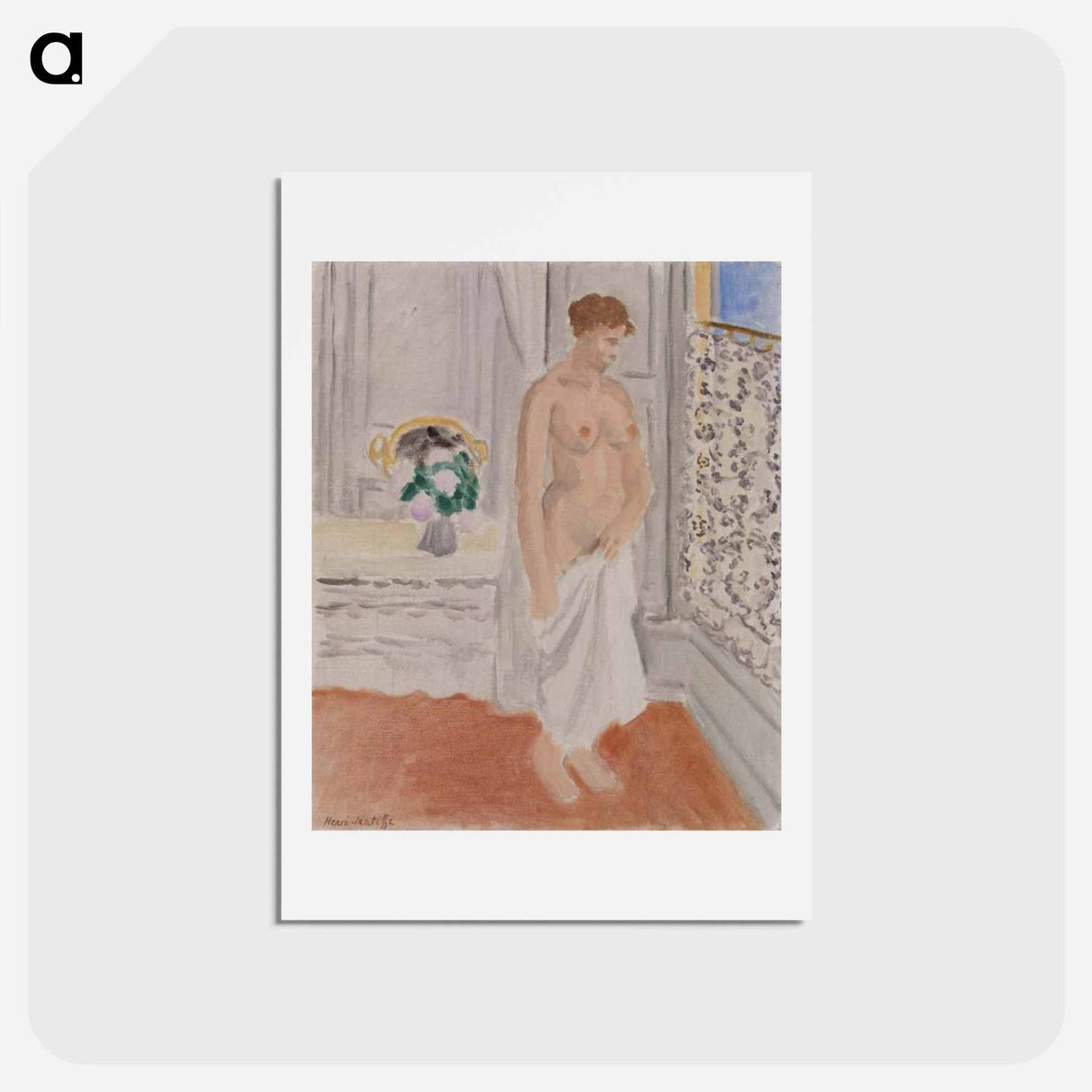 アートポストカード-Standing Nude near Window - アンリ マティス Postcard.