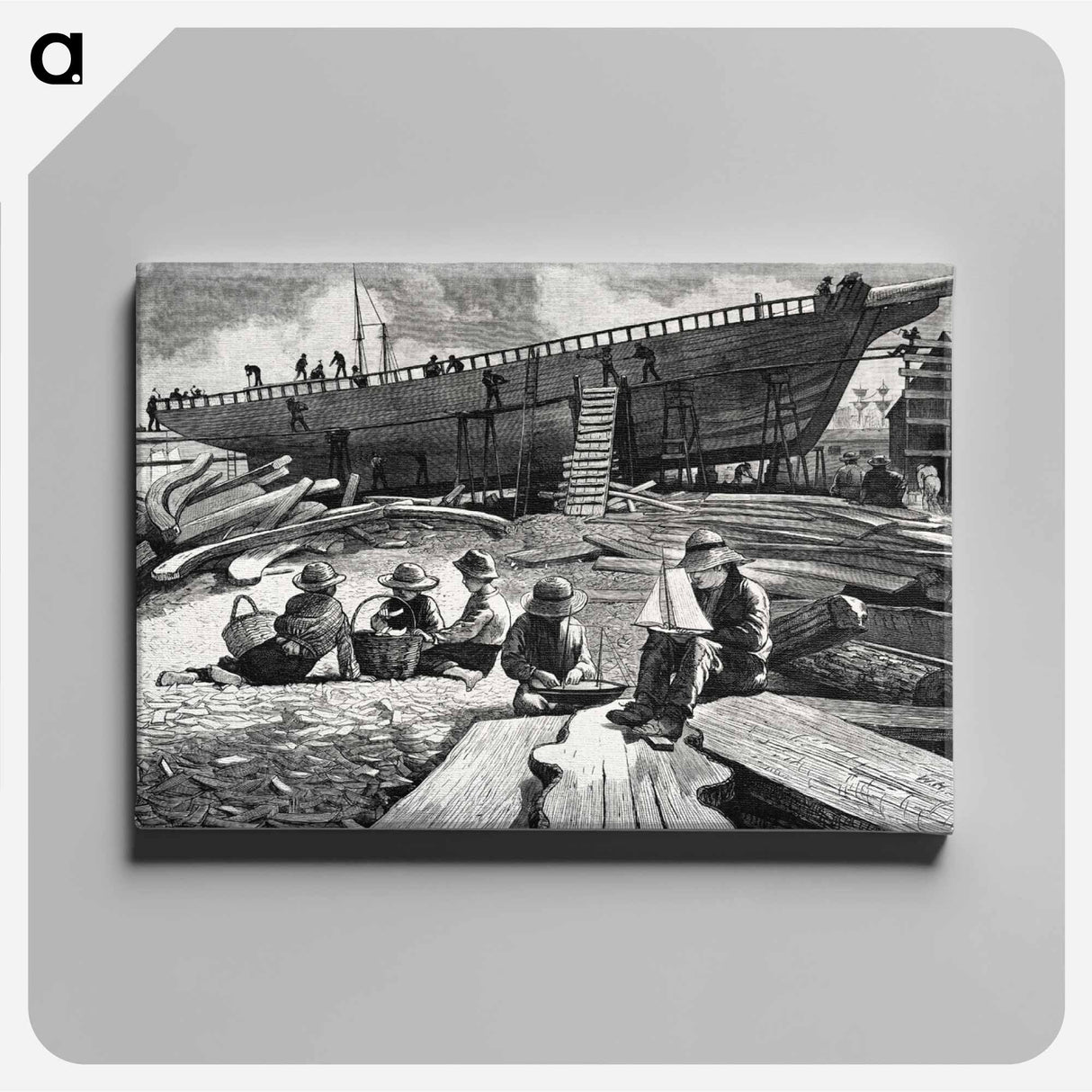 アートパネル-Ship-Building, Gloucester Harbor
- クリーブランド美術館 Canvas.