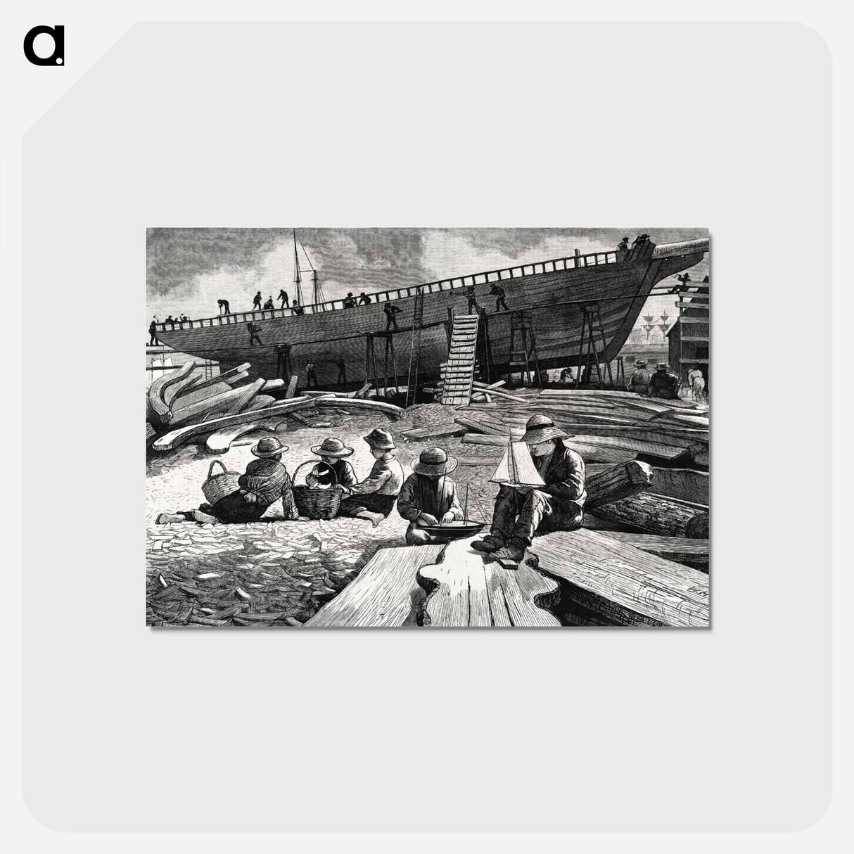 アートポストカード-Ship-Building, Gloucester Harbor
- クリーブランド美術館 Postcard.