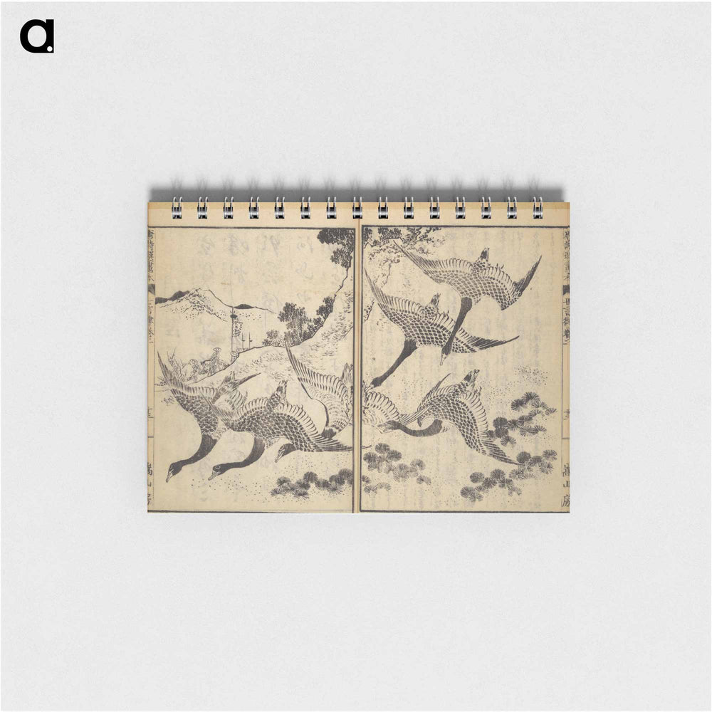 Picture Book of The Tōshisen (Chinese verses by Takai Ranzan), Series Seven - 葛飾 北斎 Memo.