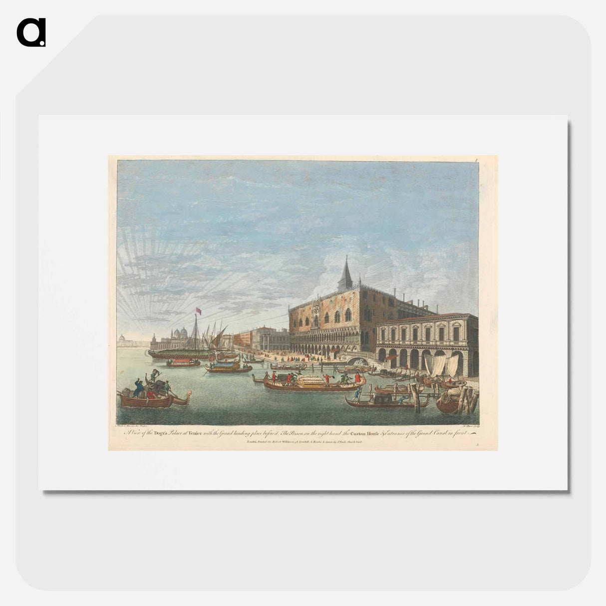 アートポスター-A View of the Doge's Palace at Venice with the Grand landing place before it
- イェール大学アートギャラリー Poster.