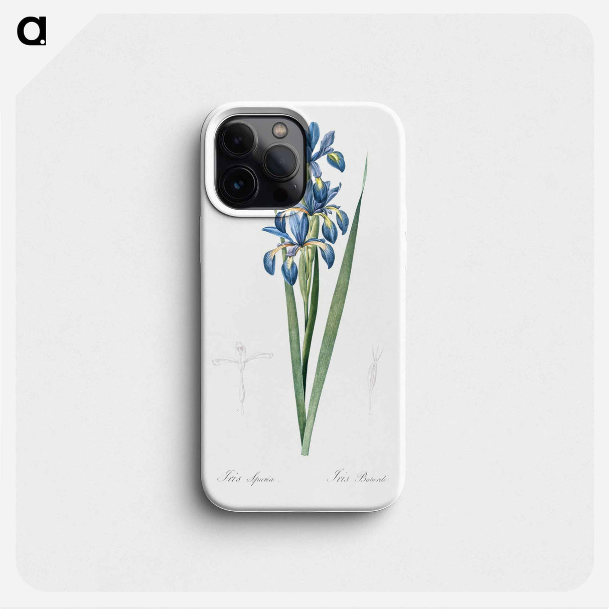 Blue iris illustration from Les liliacées - ピエール ジョゼフ ルドゥーテ Phone Case.