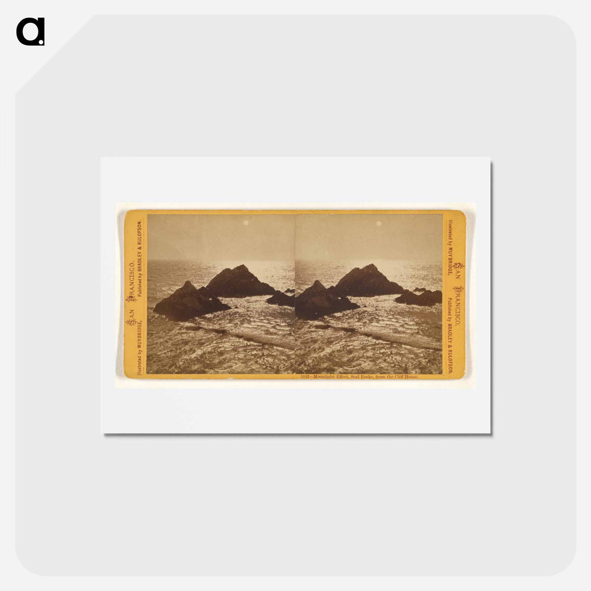 アートポストカード-Moonlight Effect, Seal Rocks
- エドワード マイブリッジ Postcard.