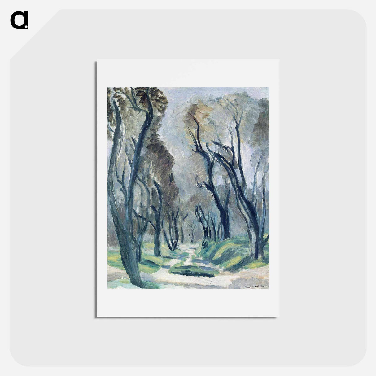 アートポストカード-Avenue of Olive Trees - アンリ マティス Postcard.